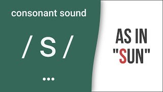 Consonant Sound  s  as in quotsunquot – American English Pronunciation [upl. by Dorcea]