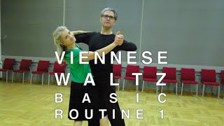 How to Dance Viennese Waltz  Basic Routine 1 [upl. by Kirsten453]