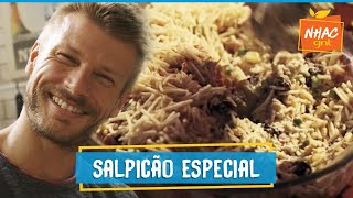 Salpicão de frango receita tem maionese caseira e bacon  Rodrigo Hilbert  Tempero de Família [upl. by Naujed]