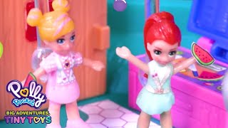 Spa Day 💜Polly Pocket Big Adventures Tiny Toys  Polly Pocket Toy Play [upl. by Mavilia]