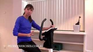 Stationary Bike Set Up for Pelvic Floor Safe Exercises [upl. by Alleiram]