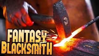 Becoming The Greatest Onehanded Blacksmith  The Best Blacksmith Simulator  Fantasy Blacksmith [upl. by Rosalia815]