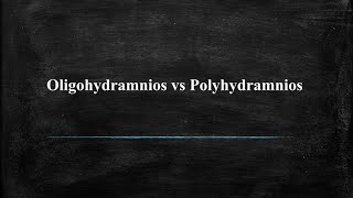 Oligohydramnios vs Polyhydramnios [upl. by Dorrehs]