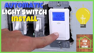 Automatic Light Switch Timer Installation  Defiant Timer Light Switch [upl. by Anaeirb]