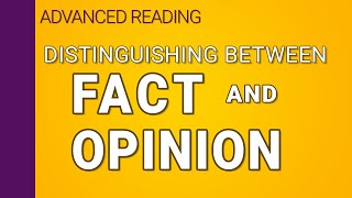 Distinguishing fact from opinion [upl. by Clarance112]