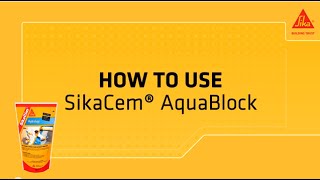 SikaCem® AquaBlock – effective waterstop [upl. by Enegue256]