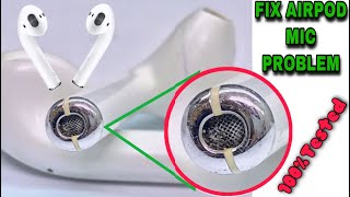 FIX AirPods Microphone Not Working 2023HOW TO CLEAN AIRPODS MIC [upl. by Dinin]