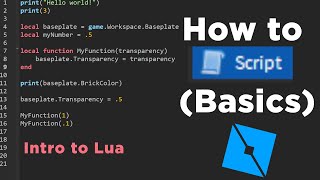 How to SCRIPT in Roblox 1  Intro to Lua [upl. by Ulita]