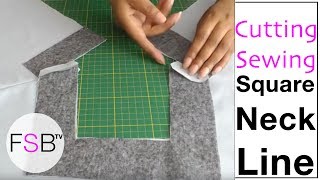 Cutting and Sewing Square Necklines [upl. by Nothgierc]