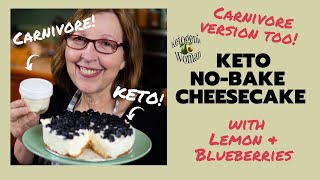 Keto No Bake Cheesecake  Carnivore Cheesecake options Celebrate Keto Blueberry Cheesecake Day [upl. by Mccurdy]