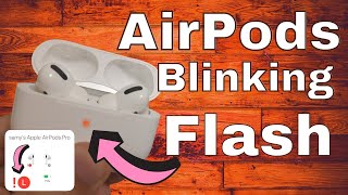 Fix AirPods Pro Blinking Red Green White or Orange 2025 Left  Right AirPod Flashing Problem [upl. by Illib]