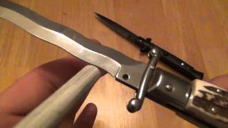 Knife Review  Frank B Italian Stiletto 11quot KrisStag Lockback [upl. by Adehsor]