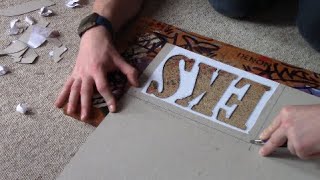 HOW TO MAKE A SIMPLE LETTER STENCIL [upl. by Brebner950]