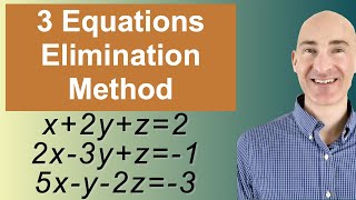 Solving Systems of 3 Equations Elimination [upl. by Hares]