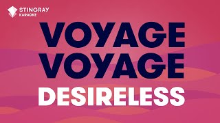 Voyage voyage  Desireless  Karaoké avec paroles [upl. by Yrocaj]