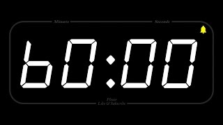 60 MINUTE  TIMER amp ALARM  1080p  COUNTDOWN [upl. by Anital]