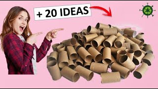 DE 20 MANUALIDADES GENIALES CON ROLLOS DE PAPEL HIGIÉNICO RECICLAJE [upl. by Nnazus]