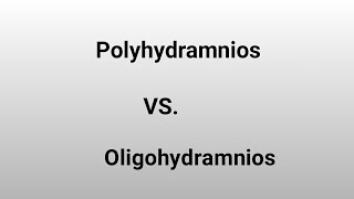 Difference between polyhydramnios amp oligohydramnios [upl. by Kopaz]