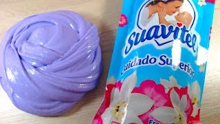 Hacer SLIME CON SUAVITEL SUAVIZANTE Funciona  Probando recetas de mis suscriptores [upl. by Noemad816]