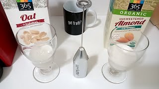 Oat Milk vs Almond Milk part 2 Frothing Test [upl. by Vladamir428]