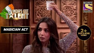 Malaika Stares Wide Eyed At This Magicians Tricks  Indias Got Talent Season 8  Magician Act [upl. by Zirkle]