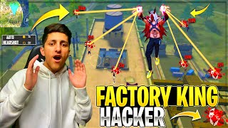 Factory King Hacker😡 I Meet Hacker On Factory Roof  Diamond Hacker Wall Hacker Garena Free Fire [upl. by Casi]