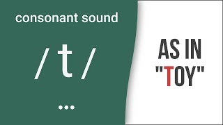 Consonant Sound  t  as in quottoyquot – American English Pronunciation [upl. by Elspeth]