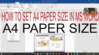 How To Set A4 Paper Size in MS Word  Microsoft Word Tutorial [upl. by Anahsak]