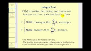 The Integral Test [upl. by Nicolea883]