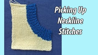 Picking Up Neckline Stitches [upl. by Fee]