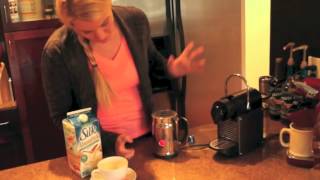 Nespresso Aeroccino Plus Frother Review Frothing Almond Milk [upl. by Leikeze242]